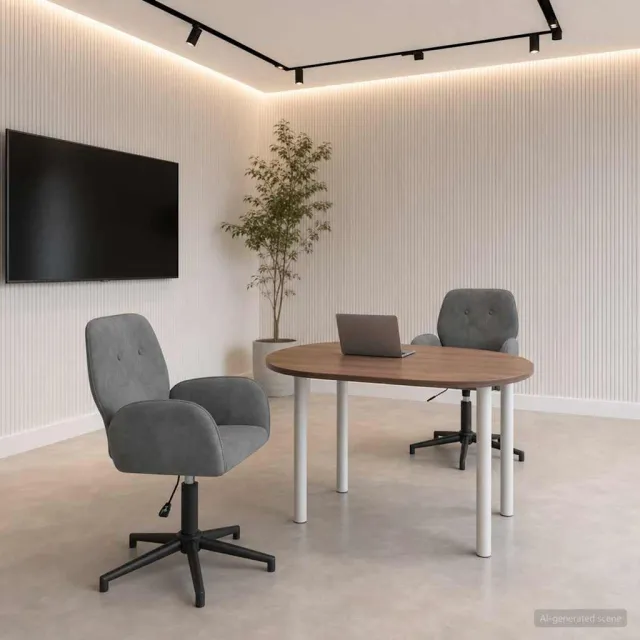 vidaXL Draaiende Bureaustoelen 2 st fluweel 54 x 55 x 90 cm Donkergrijs
