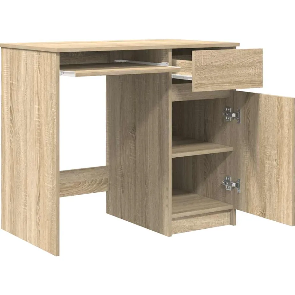 vidaXL Bureau 86x49x76 cm spaanplaat sonoma eikenkleurig, foto 4