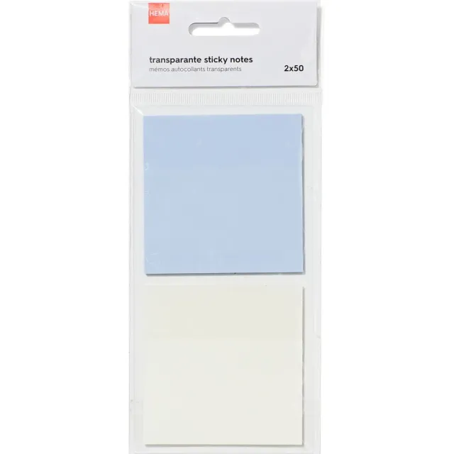 HEMA Sticky notes transparant - 2 stuks (multicolor)