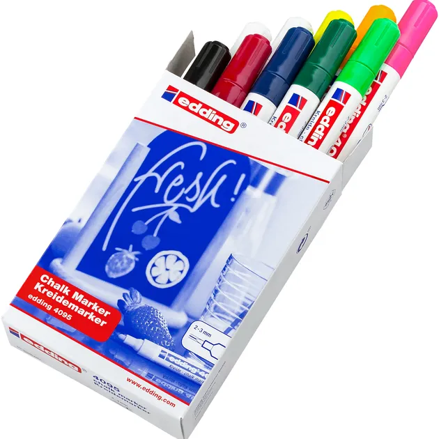 Edding Krijtstift edding 4095 rond 2-3mm assorti doos à 10 stuks