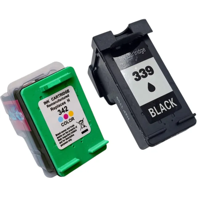 KATRIZ REMAN inkt HP339(C8767EE) Zwart & HP342(C9361EE) Kleur | Geschikt voor HP OfficeJet 6300/HP OfficeJet 6315/HP Photosmart 2570/HP Photosmart 2575/ HP Photosmart 2575V/ HP Photosmart 2575XI Zwart & Kleur