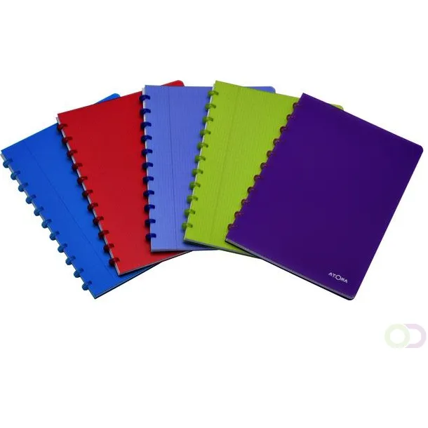 Atoma Schrift Atoma A4 ruit 5x5mm 144blz 90gr PP transparant assorti