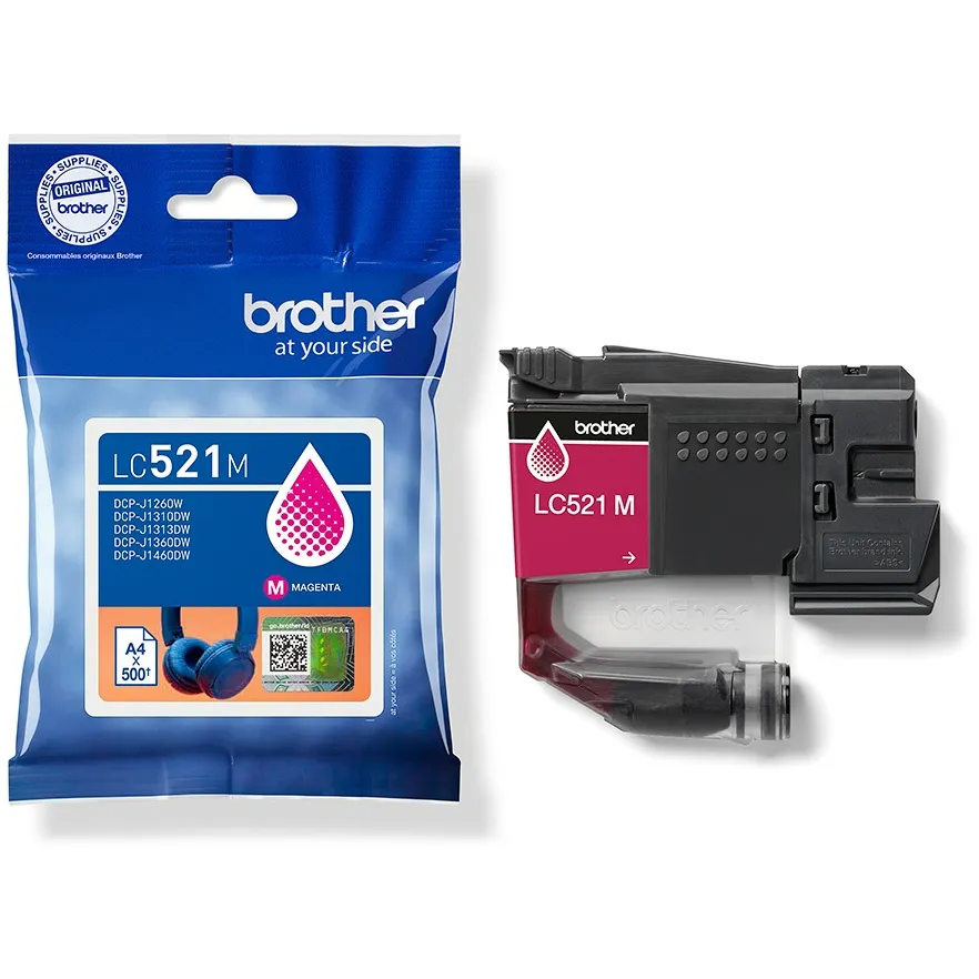 Brother LC-521M inktcartridge magenta, foto 2