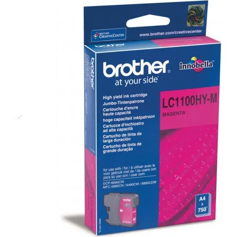 Brother Inktcartridge brother lc-1100hym rood Magenta