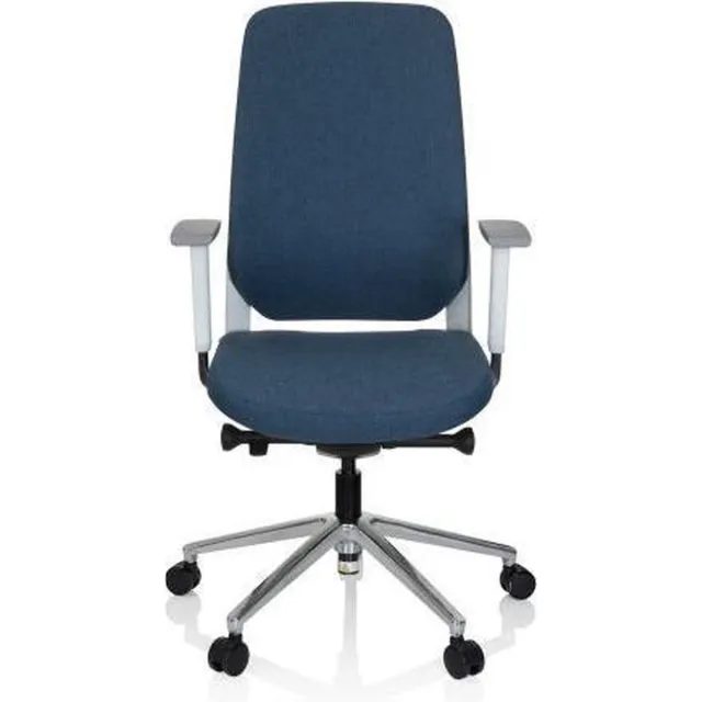 hjh office Bureaustoel - Met Armleuning - Stof - Blauw - Ergonomisch
