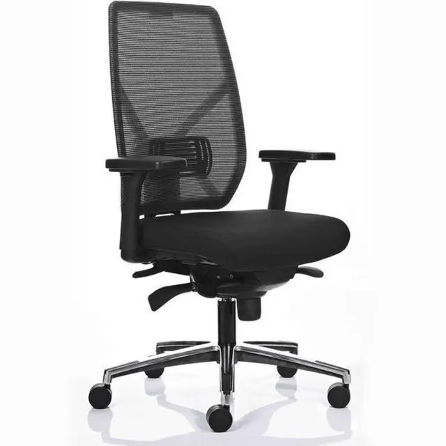 MR Actiflexx Bureaustoel Actiflexx Weave ARBO NPR 1813 | stof zwart - rug zwart | aluminium voetenkruis!