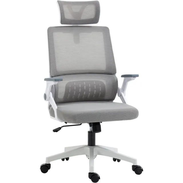 Vinsetto bureaustoel met mesh bekleding, 60x61x121,5 cm, grijs.