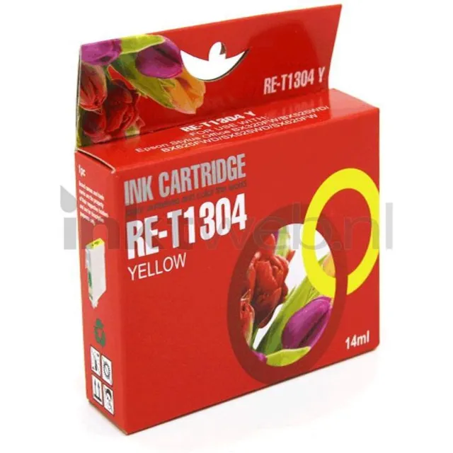 FLWR Inktcartridge / T1304 / Geel - Geschikt voor Epson