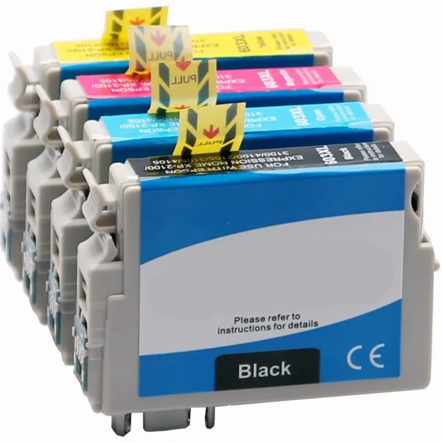 ABC huismerk set 4x inkt cartridge geschikt voor Epson 604XL geschikt voor XP2200 XP2205 XP3200 XP3205 XP4200 XP4205 WF2910DWF WF2930DWF WF2935DWF WF2950DWF Set 4 kleuren