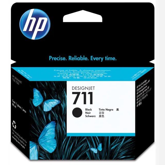 Hp inktcartridge 711, 80 ml, OEM CZ133A, zwart