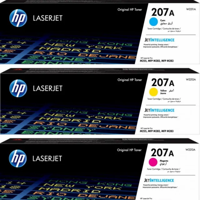 HP 207A - Tonercartridge - Origineel - Standaard capaciteit - Rainbowkit - Cyaan/Magenta/Geel