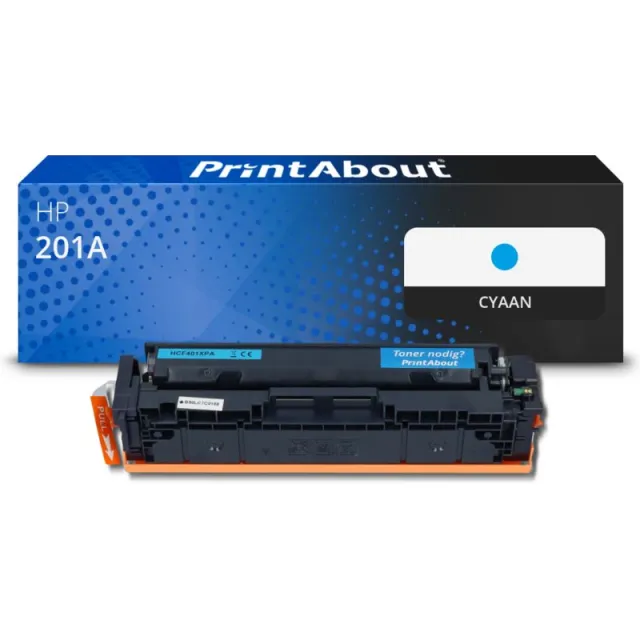 PrintAbout huismerk Toner 201A (CF401A) Cyaan Geschikt voor HP