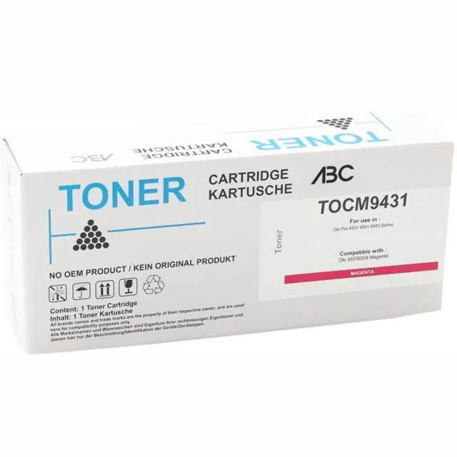 ABC huismerk Toner magenta 43000 paginas geschikt voor Oki Pro 9431 9541 9542