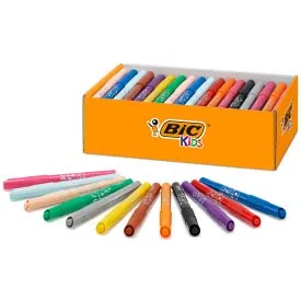 Bic Kids viltstift Visacolor XL, classpack, doos van 96 stuks zwart