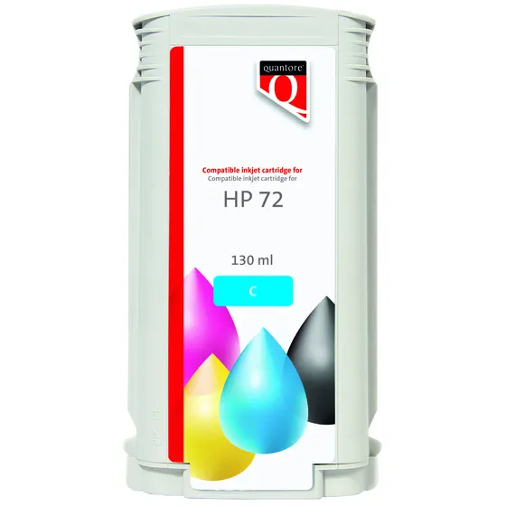 Inkcartridge Quantore alternatief tbv HP 72 C9371A blauw | 1 stuk, foto 2
