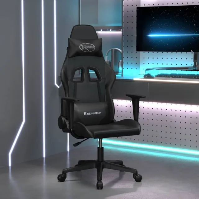vidaXL Gamestoel - kunstleer - zwart