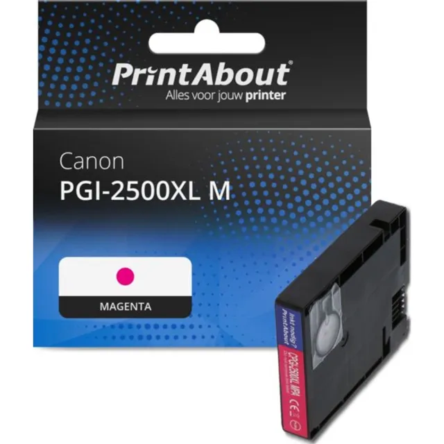 PrintAbout huismerk Inktcartridge PGI-2500XL M Magenta Hoge capaciteit geschikt voor Canon