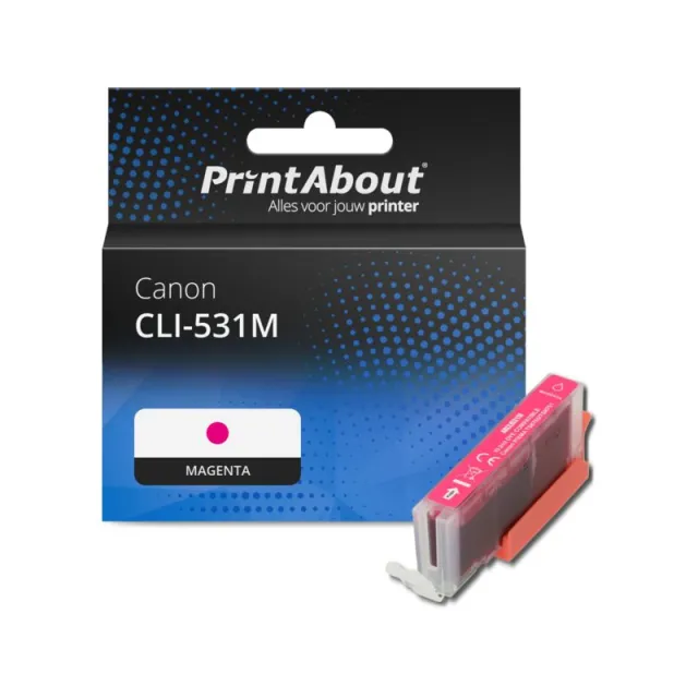 PrintAbout huismerk Inktcartridge CLI-531M Magenta Geschikt voor Canon