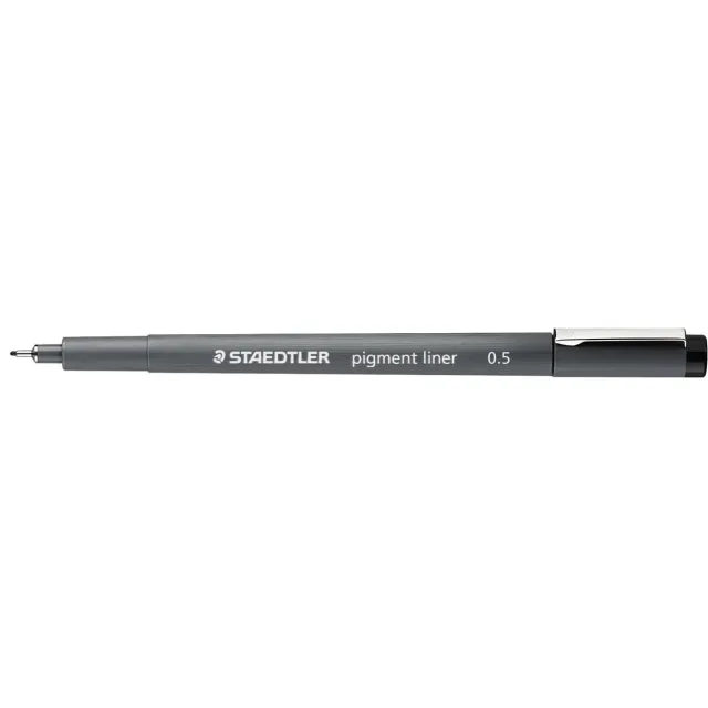 Staedtler pigment liner fineliner, ronde punt, schrijfbreedte 0,5 mm, zwart