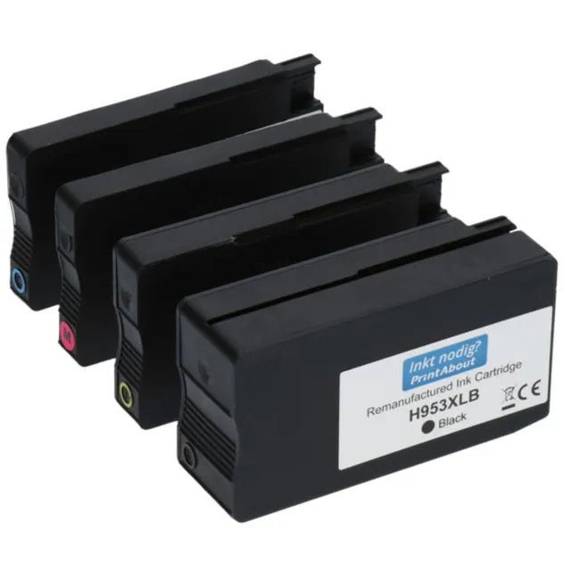 PrintAbout Huismerk HP 953XL (3HZ52AE) Inktcartridge 4-kleuren Voordeelbundel Hoge capaciteit