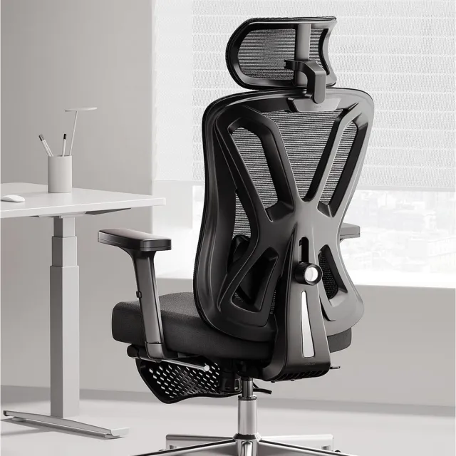 Duraxl Bureaustoel - Ergonomisch - 2D lendensteun - Zwart