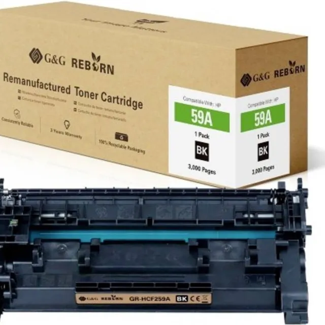 G&G Toner vervangt HP 59A Compatibel Zwart 3000 bladzijden Reborn remanufactured 21237