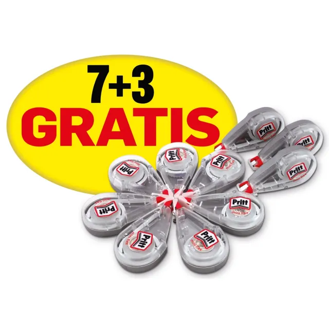 Pritt correctieroller Mini, etui van 10 stuks (7 + 3 gratis)
