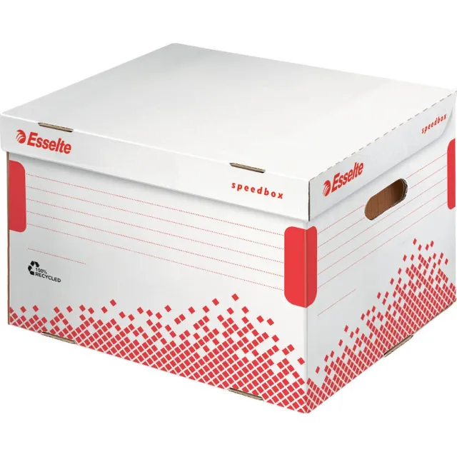 Esselte containerdoos Speedbox, geschikt voor ordners wit