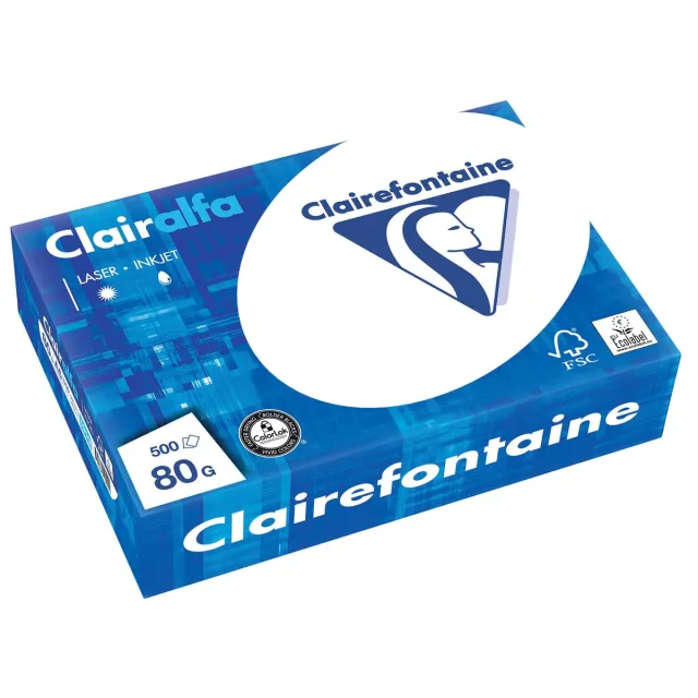 Clairefontaine Clairalfa printpapier ft A5, 80 g, pak van 500 vel wit