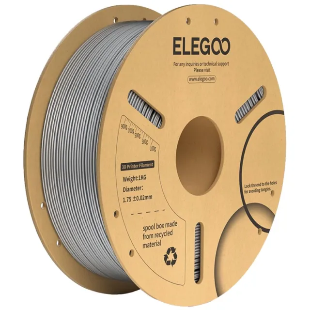 Elegoo Filament Pla+ 1,75Mm Voor 3D-Printers Duurzaam En Nauwkeurig Transparent