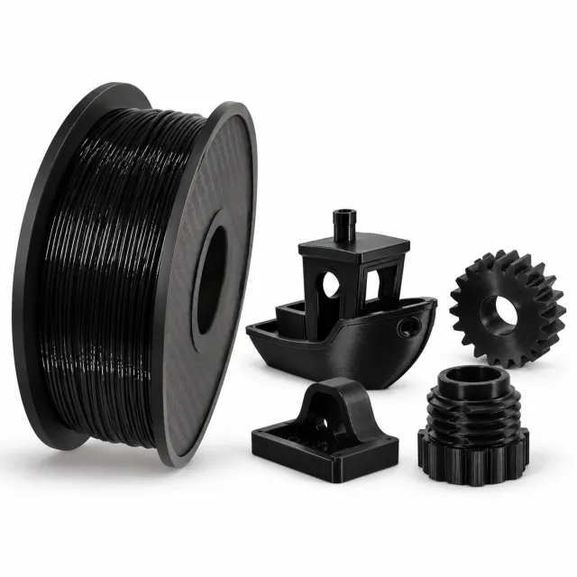 Smart Print PETG Filament Zwart 1KG – 3D Printer Filament – Sterk & Duurzaam – Hoge Slagvastheid – Voor 3D Printers – 1000 Gram