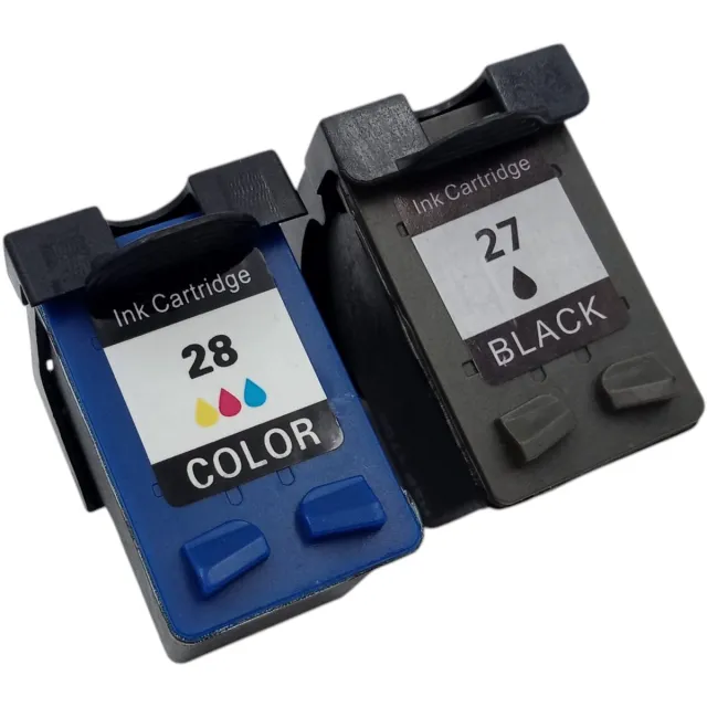 KATRIZ huismerk inkt HP27 (C8727AE) Zwart & HP28 (C8728A)kleur | Geschikt voor HP DeskJet 3300/ 3320/3325/3420/3425/ 3450/ 3500/ 3535/3550/ 3620/ 3645/3647/ 3650 / 3653/ 3740/3745/HP OfficeJet 42004212/ 4215/4219/4252/ 4255/ 4300/ 4315 Zwart & Keur