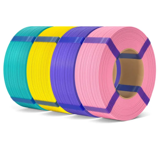 Imperatoris PLA 3D Printer Filament - Printfilament - Eenvoudig Printen - 4000 g - Roze , Paars , Geel , Turkoois Roze/Paars/Geel/Turkoois