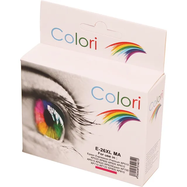 Colori huismerk inkt cartridge geschikt voor Epson 26XL Magenta voor XP510 XP520 XP600 XP605 XP610 XP615 XP620 XP625 XP700 XP710 XP720 XP800 XP810 XP820