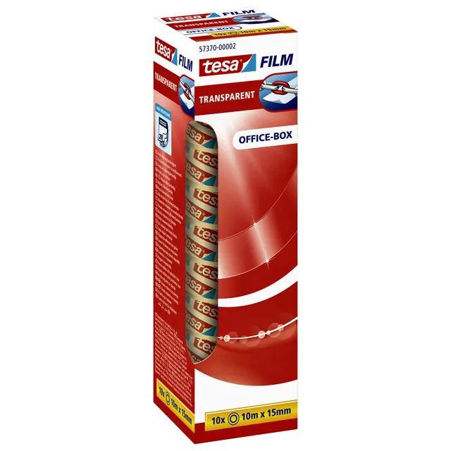 Tesa Plakband tesafilm® 10mx15mm transparant 10 rollen