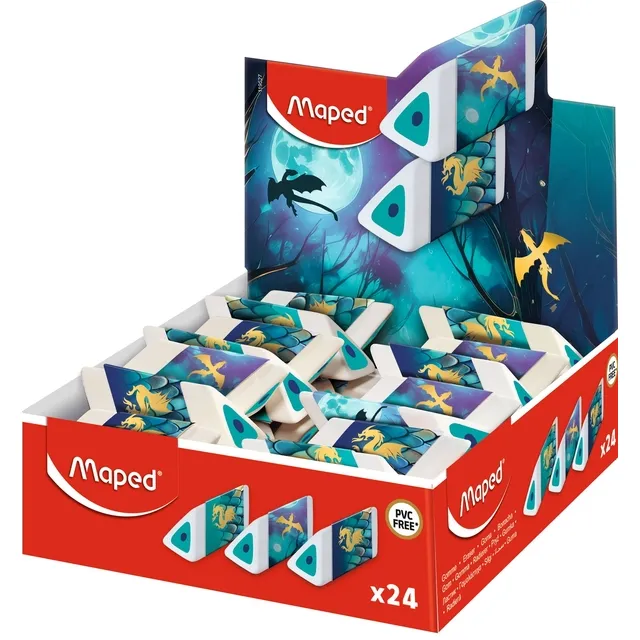 Maped Gum Maped Dragon display à 24 kleuren assorti