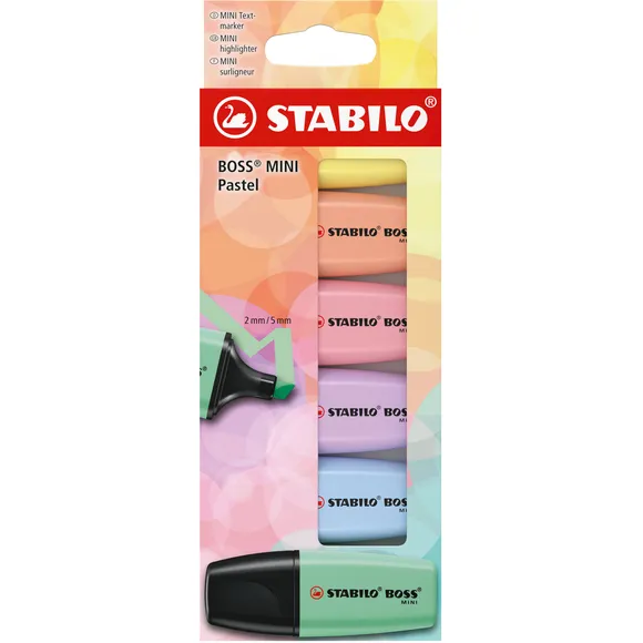 Stabilo Markeerstift STABILO BOSS mini pastel assorti 6 stuks