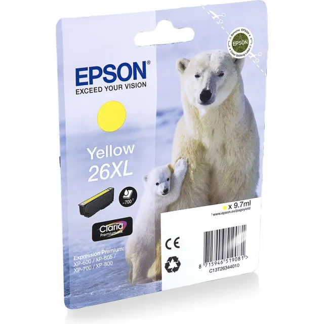 Epson 26XL (T2634) - Inktcartridge / Geel