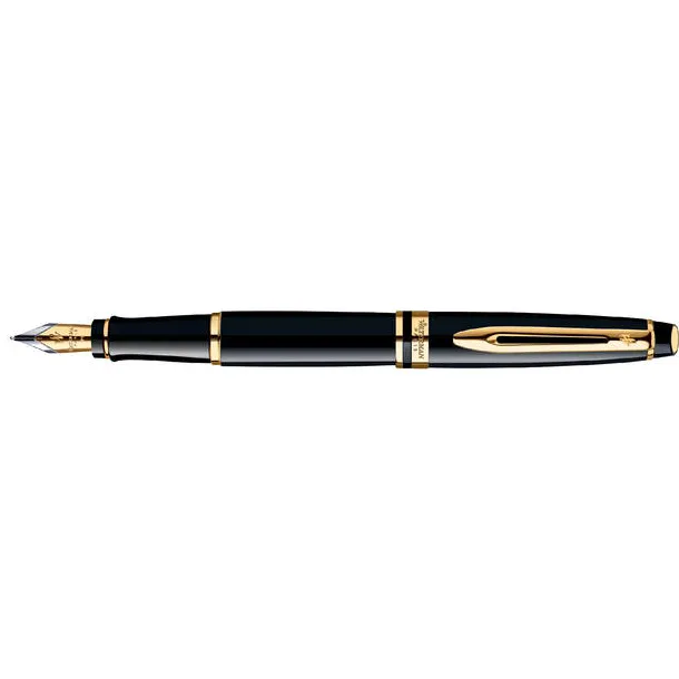 Waterman Vulpen Waterman Expert black lacquer GT fijn
