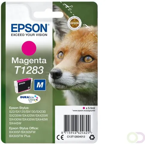 Epson Fox Singlepack Magenta T1283 DURABrite Ultra Ink (C13T12834022)
