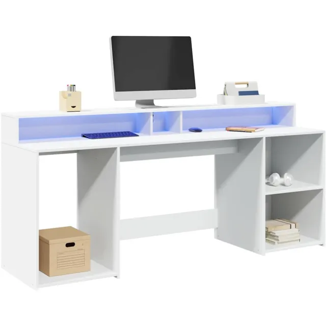 vidaXL Desk Wit 200 x 55 x 91 cm Engineered wood, foto 2