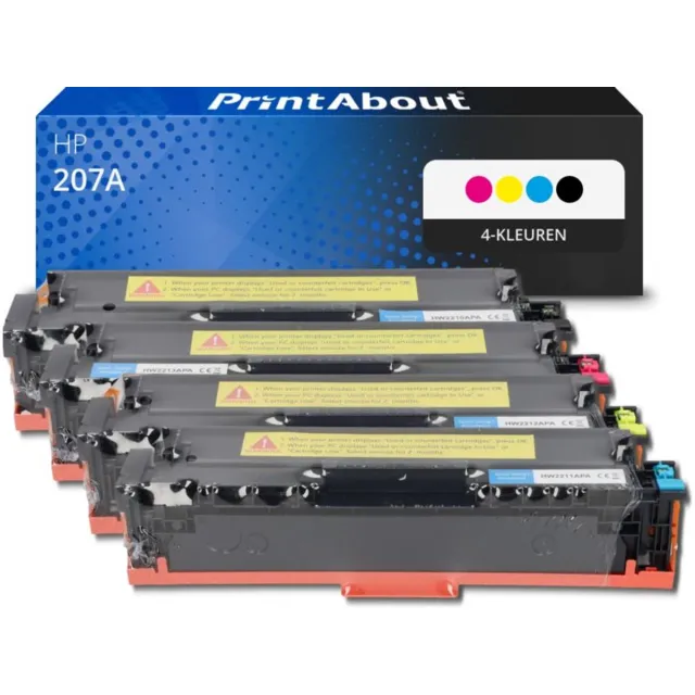 PrintAbout huismerk Toner 207A (W2210/11/12/13A) 4-kleuren Multipack geschikt voor HP