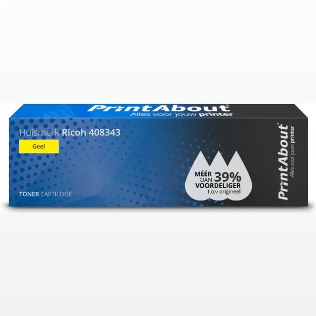 PrintAbout huismerk Toner 408343 (C250 H) Geel geschikt voor Ricoh