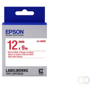 Epson Standard Tape - LK-4WRN Std Red/Wht 12/9 (C53S654011)