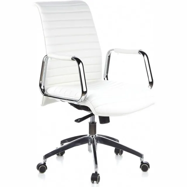 hjh office Aspera 10 - Bureaustoel - Nappaleder - Ivoor wit Creme Wit