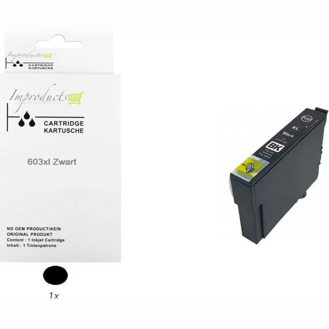 Improducts Inkt cartridges - Alternatief Epson T603XL / T603 603xl zwart