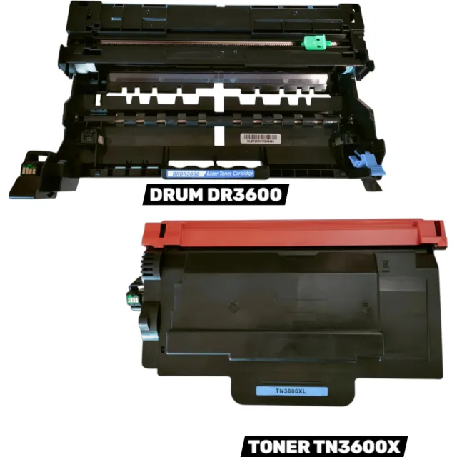 KATRIZ huismerk DRUM DR3600 + Toner TN3600XL| Geschikt voor Brother DCP-L5510DW / Brother HL-L5210DN /-L5210DNT / -L5210DNTT -L5210DW / -L5210DWT /-L5215DN / -L6210DW / -L6410DN / Brother MFC-L5710DN /-L5710DW / -L6710DW /-L6910DN Zwart