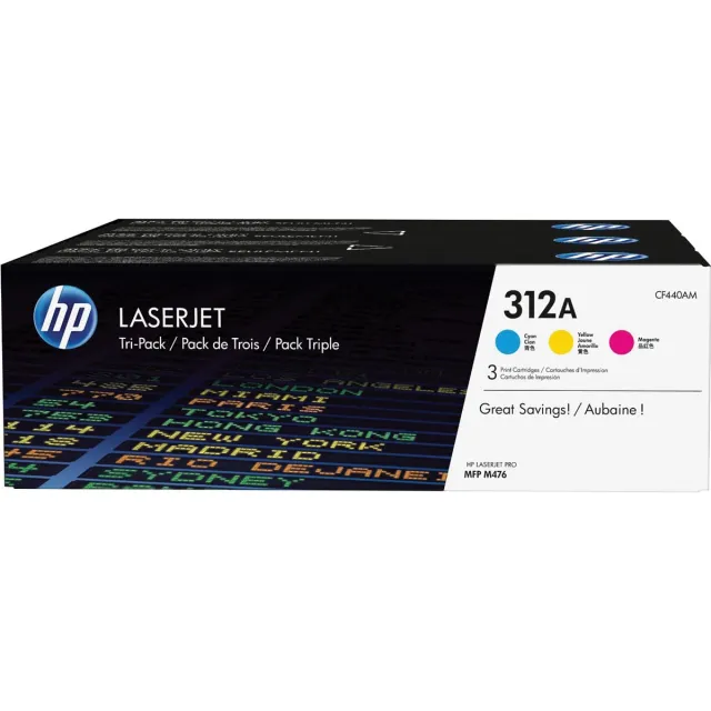 Hp toner 312A, 3 x 2 700 pagina's, OEM CF440AM, 3 kleuren