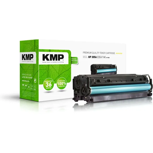 KMP H-T158 Tonercassette vervangt HP 305A, CE411A Cyaan 3400 bladzijden Compatibel Toner