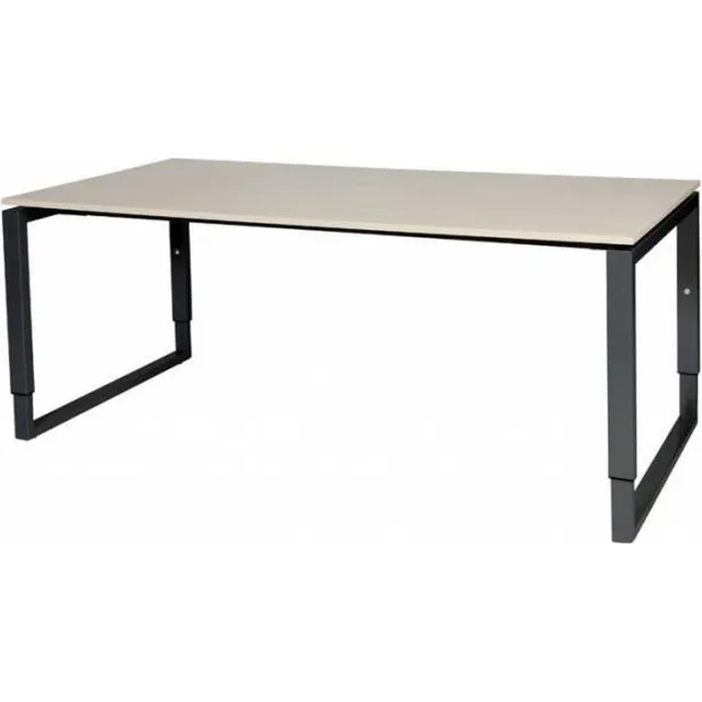 Schaffenburg Verstelbaar Bureau - Plus 180x90 Eiken - zwart frame Zwart (RAL9005)/Lindberg eiken